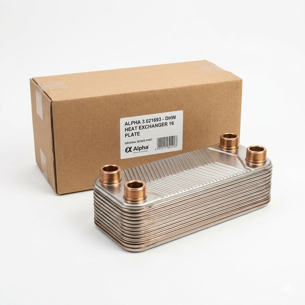 Genuine Alpha 3.021693 - DHW Heat Exchanger (16 Plate)