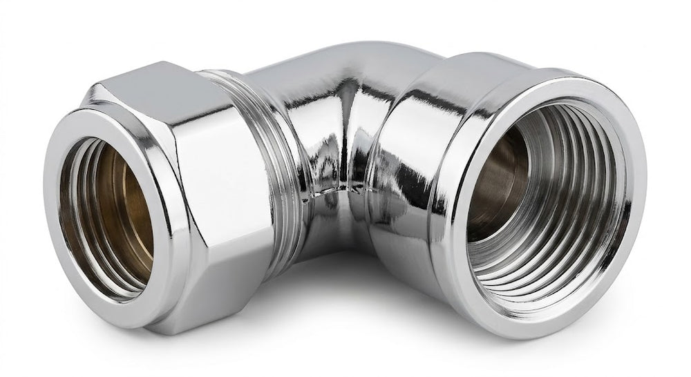 Premium Chrome Elbow Female Iron (FI) Connector