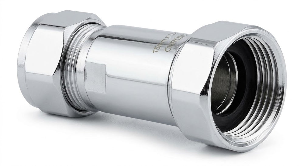 Premium Chrome Straight Tap Connector - Compression Fitting