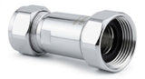Premium Chrome Straight Tap Connector - Compression Fitting