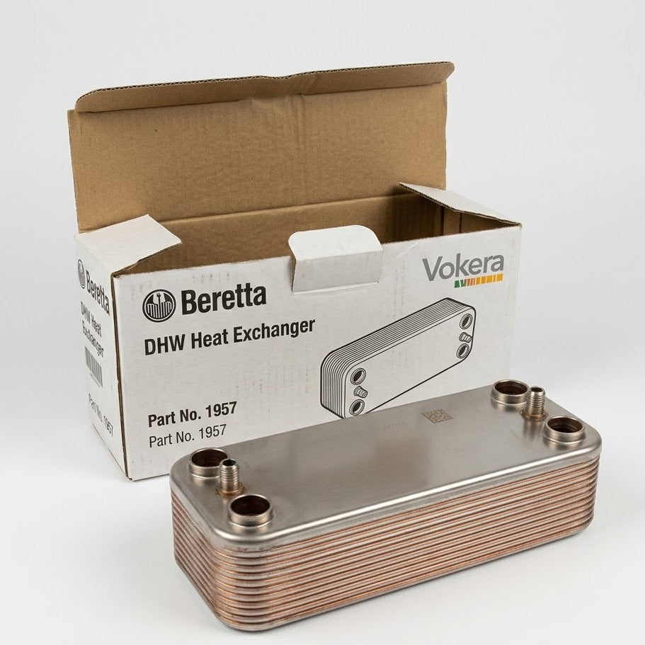 Beretta / Vokera 1957 DHW Heat Exchanger - Genuine Original Boxed Part