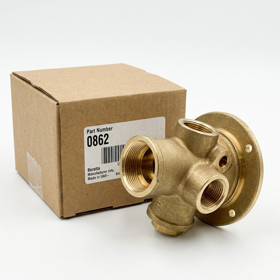 Beretta / Vokera 0862 Tail Pipe for 3 Port Valve - Original Boxed Part