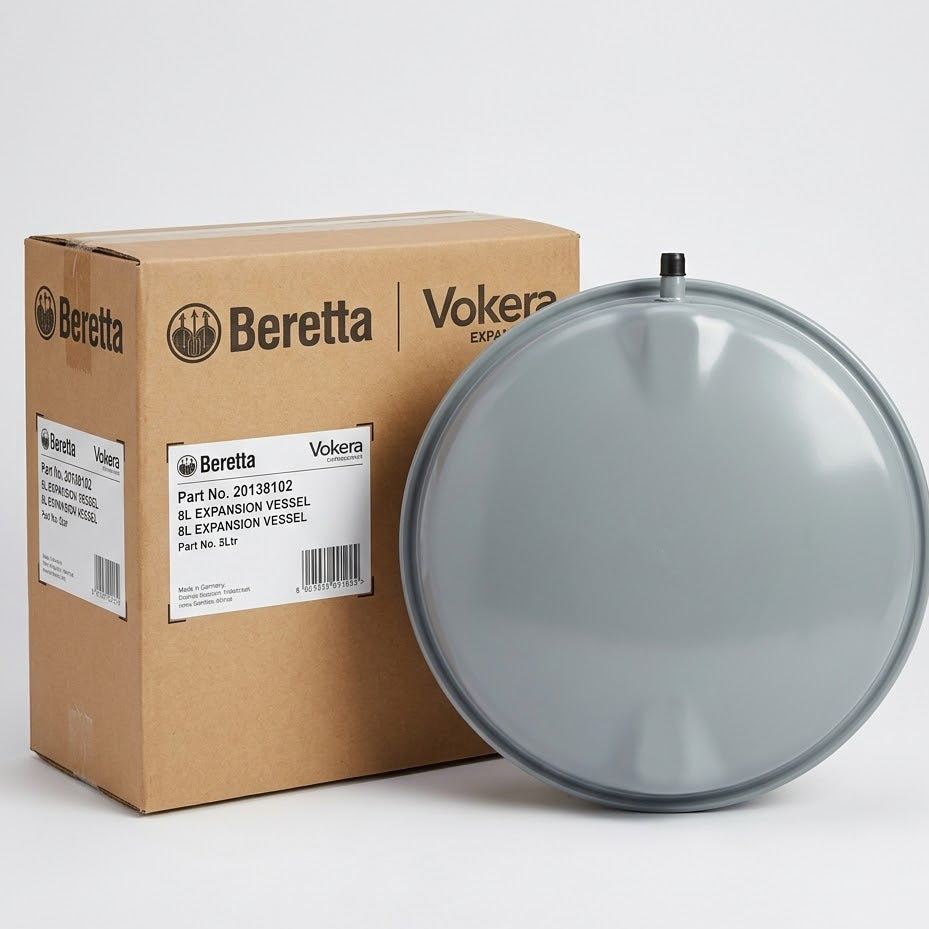 Genuine Beretta / Vokera 8-Litre Expansion Vessel (Part No. 20138102)
