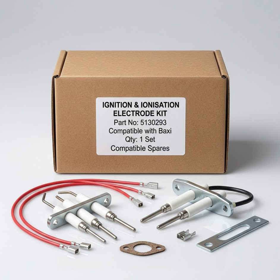 TitlePremium Compatible Ignition & Ionisation Electrode Kit for Baxi 5130293