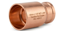 Metric x Imperial Copper Endfeed Transition Couplers
