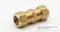 Premium Brass Compression Straight Couplings | 8mm to 54mm