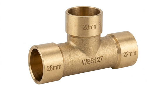 28mm x 22mm x 28B Endfeed Reducing Tee (SKU: WBS127)