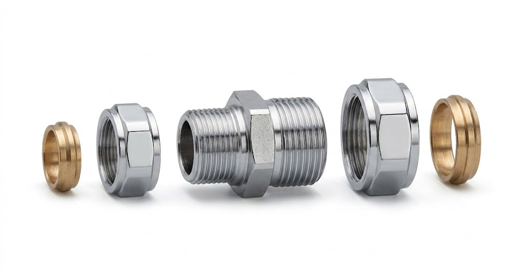 Premium Chrome Compression Straight Reducing Set