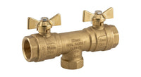 Dual Handle Butterfly Ball Valve - Brass Plumbing Fitting