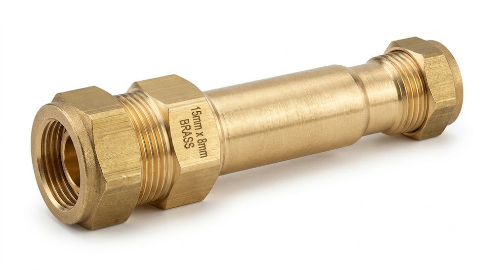 Premium Solid Brass Long Compression Reducer