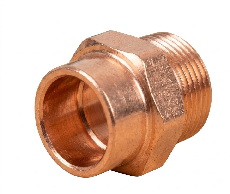 Professional Endfeed Copper Straight Cylinder Union (22mm x 1" & 28mm x 1" )