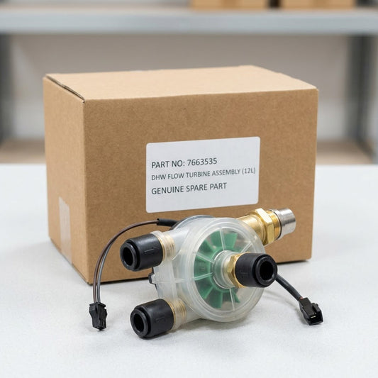 Genuine Baxi 7663535 DHW Flow Turbine Assembly (12L) - Original Plain Boxed