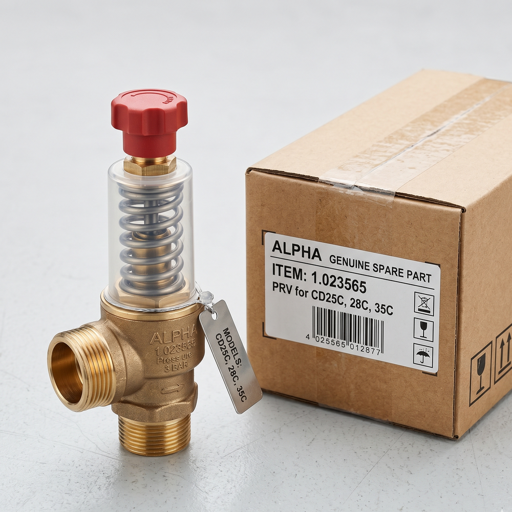 Alpha 1.023565 Pressure Relief Valve (PRV) for CD25C, 28C, 35C - Genuine Part