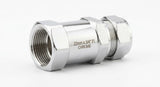 Premium Chrome Straight Female Iron (FI) Connector