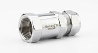 Premium Chrome Straight Female Iron (FI) Connector
