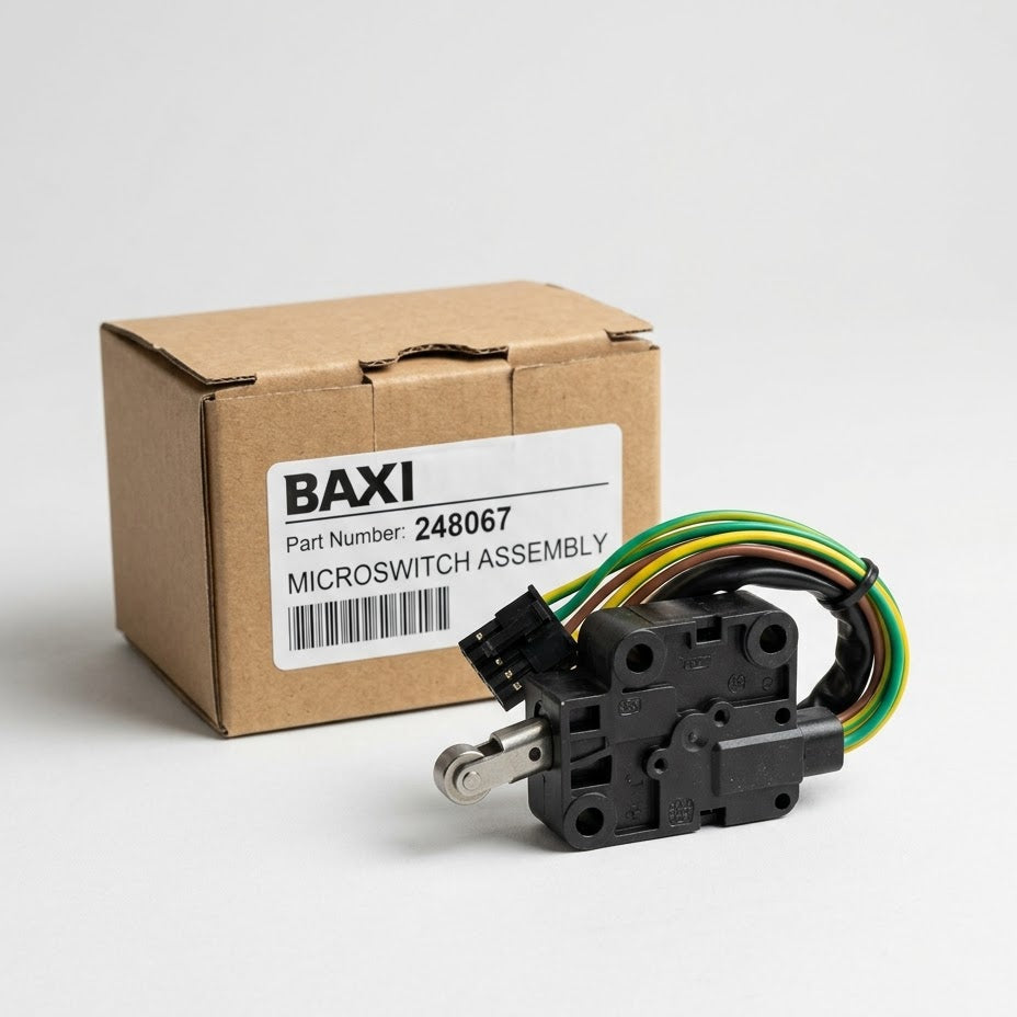 Genuine Baxi 248067 Microswitch Assembly – Original Boxed Part