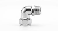Premium Polished Chrome 15mm Compression to 1/2" Male Iron (MI) Thread Elbow
