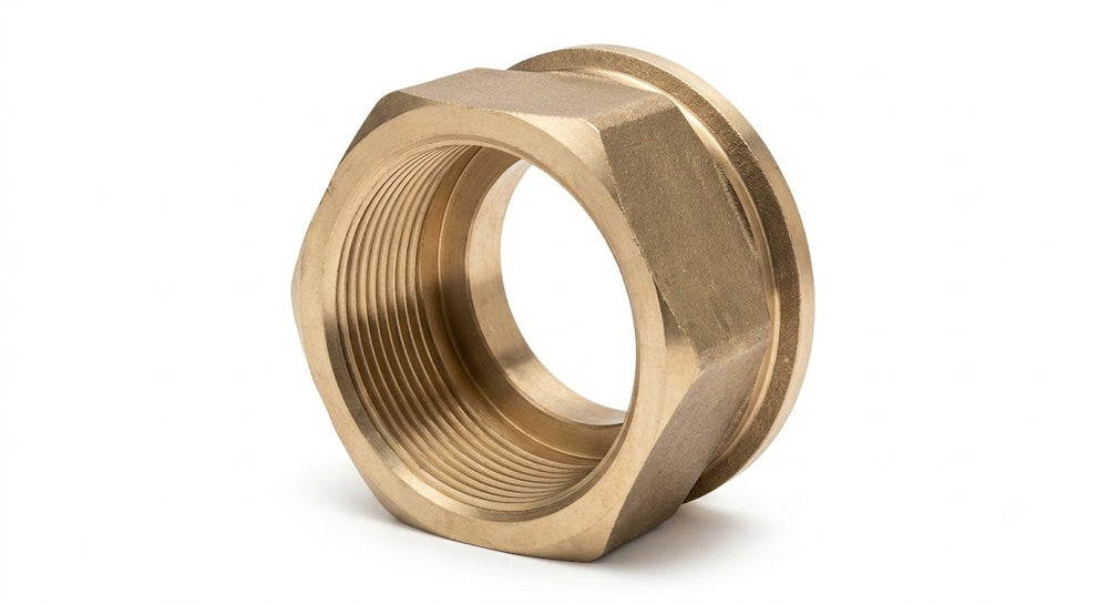 Premium Solid Brass Threaded Female Union Nut - Plumbing Connector