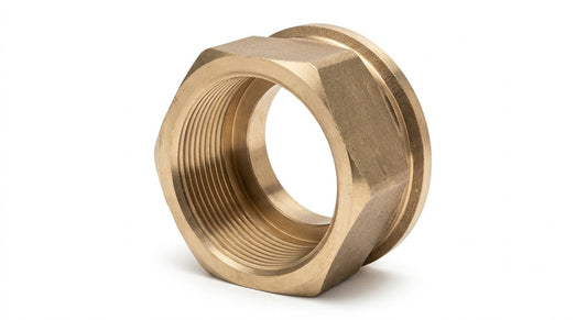 Premium Solid Brass Threaded Female Union Nut - Plumbing Connector