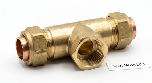 Premium Brass Compression Adopting Tees (CxCxFI & CxFIxC) | 15mm - 28mm