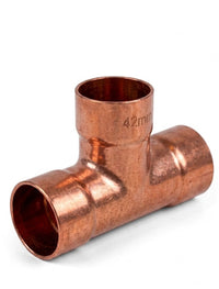 Professional Endfeed Copper Equal Tee Fittings (8mm to 54mm )