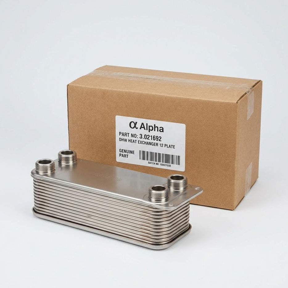 Genuine Alpha 3.021692 DHW Heat Exchanger (12 Plate) - Original Boxed Part