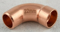 Copper Long Radius Street Elbow - Endfeed Fitting (15mm & 22mm)