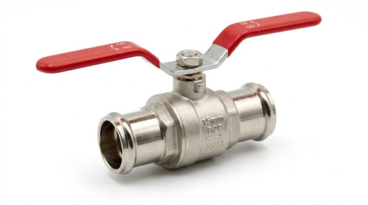 Premium 15mm Pressfit Dual Handle Ball Valve (DZR Brass)