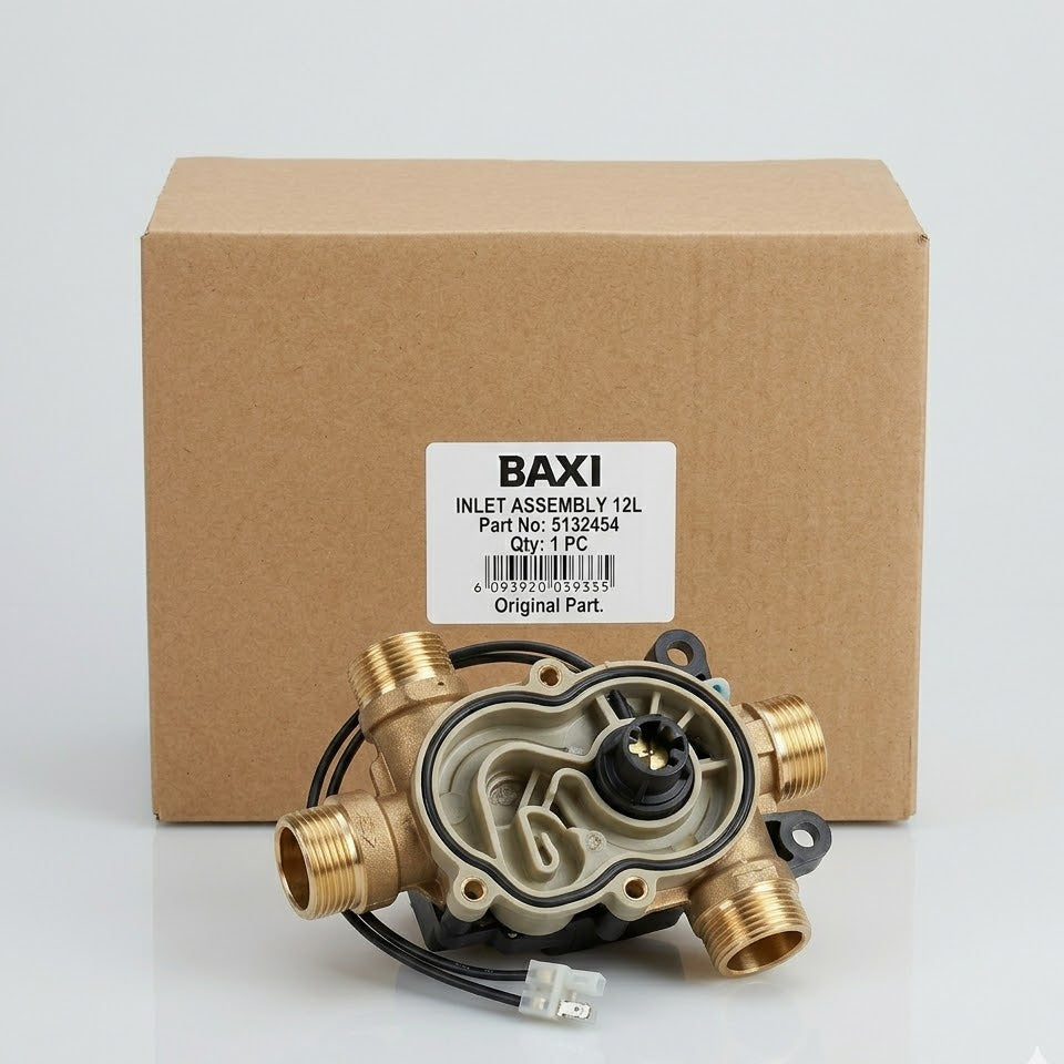 Genuine Baxi 5132454 Inlet Assembly (12L) – Original Plain Boxed Part