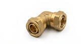 90-Degree Brass Compression Elbows (8mm - 54mm) | Premium Plumbing Fittings