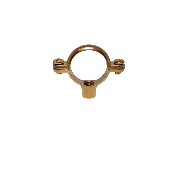 Solid Brass Single Munsen Ring Pipe Bracket | Heavy-Duty Pipe Support