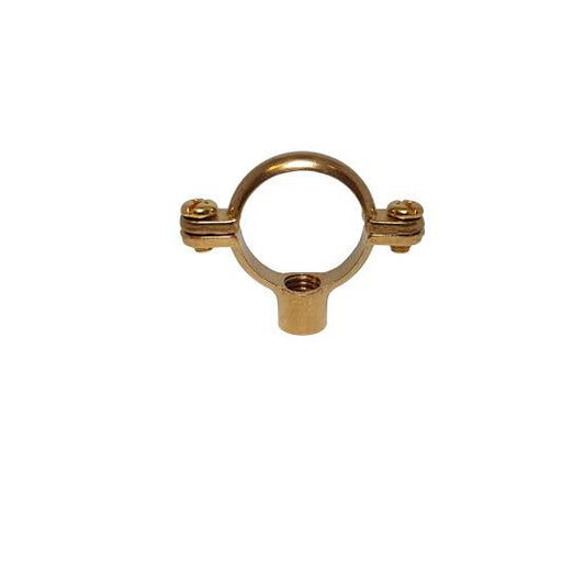Solid Brass Single Munsen Ring Pipe Bracket | Heavy-Duty Pipe Support